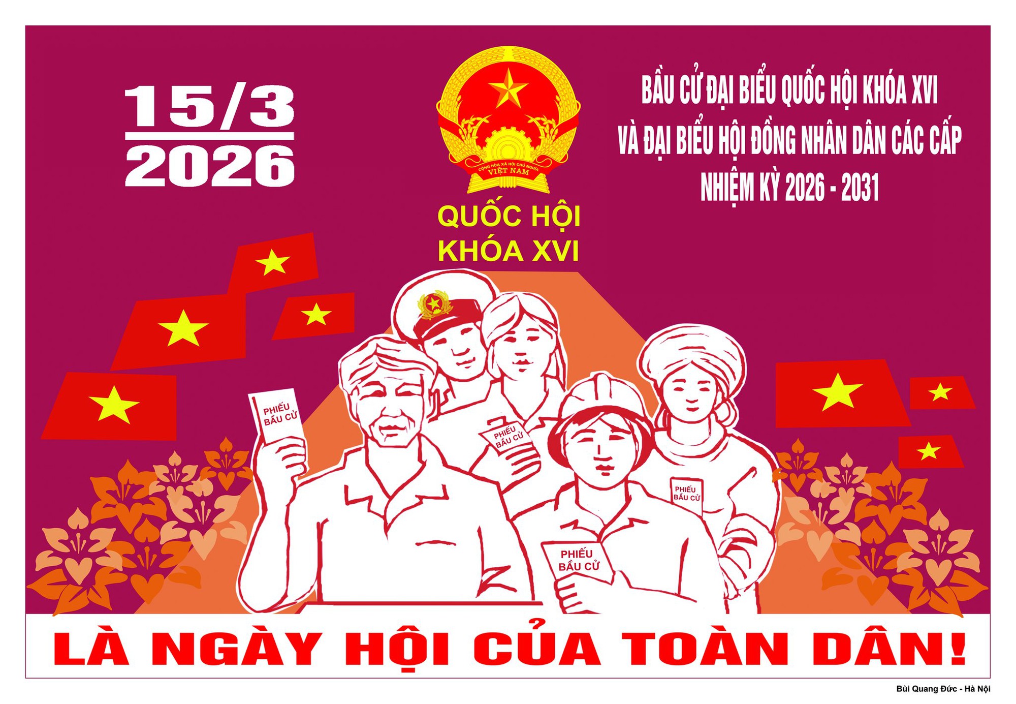Nhiệt liệt chào mừng Ngày bầu cử đại biểu Quốc hội khóa XVI và bầu cử HĐND các cấp nhiệm kỳ 2026-2031!
