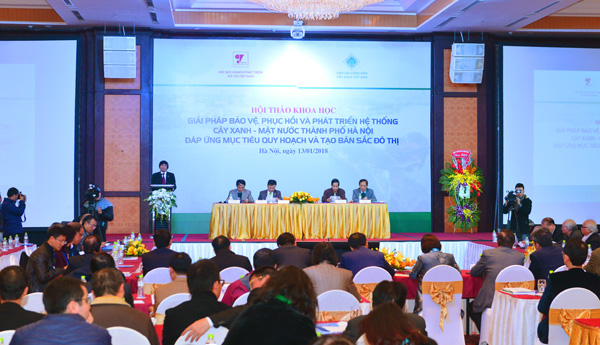 bàn giải pháp bảo vệ, phục hồi và Phát triển hệ thống cây xanh - mặt nước Thành phố Hà Nội 