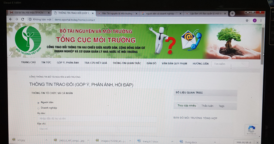 Thiết lập cơ chế trao đổi thông tin hai chiều về môi trường 